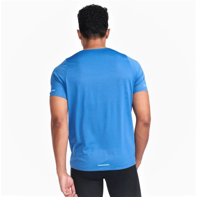 2XU - tricou tehnic pentru barbati Light Speed Tee - albastru intens Starling Reflectorizant