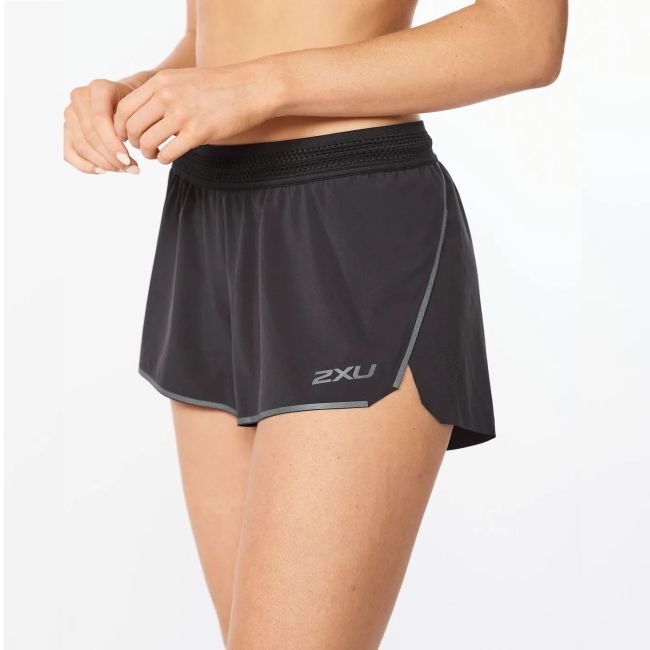 2XU - Pantaloni scurti de alergare pentru femei Light Speed 3&quot; Short - negru reflectorizant