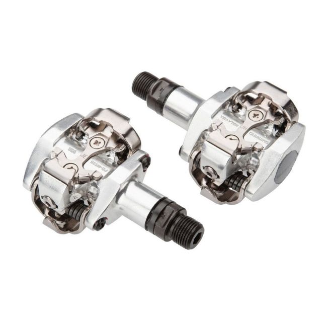 Shimano - pedale bicicleta MTB PD-M505-L SPD pedals, fara catadioptrii - argintiu