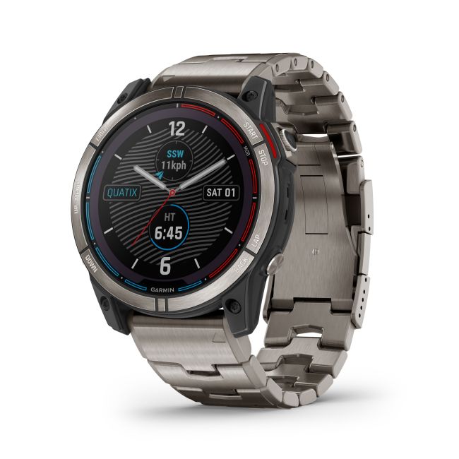 Garmin - quatix 7x Solar Titanium - ceas inteligent premium cu GPS cu functii avansate pentru sport si navigatie