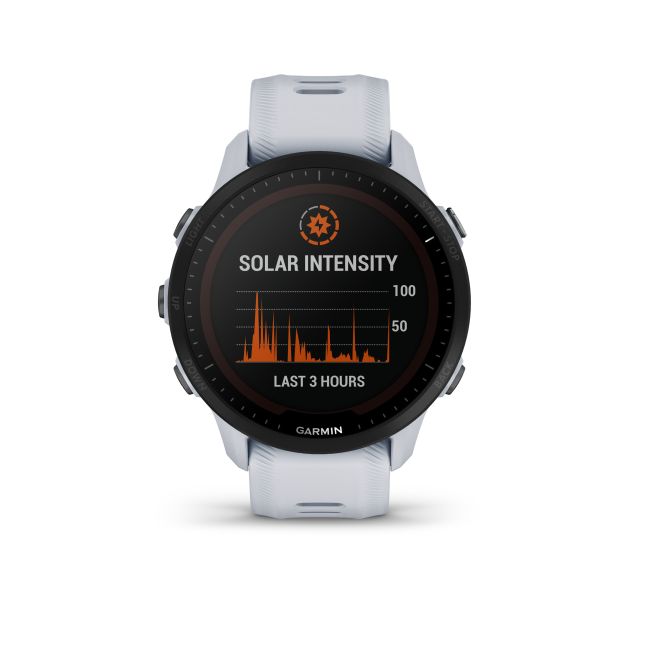 Garmin - Forerunner 955 Solar ceas multisport cu GPS - alb