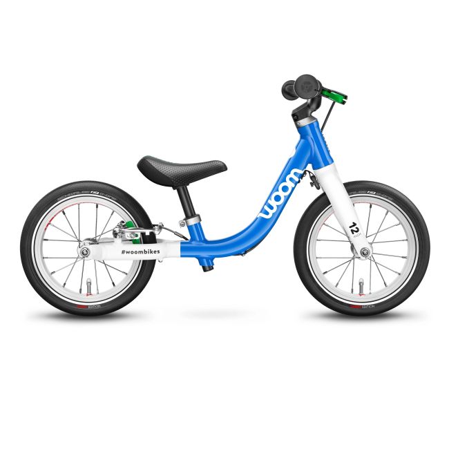 Woom - bicicleta copii 12&quot; Woom 1, varsta recomandata 1,5-3,5 ani (82-100cm) - 2,95kg - albastru intens alb