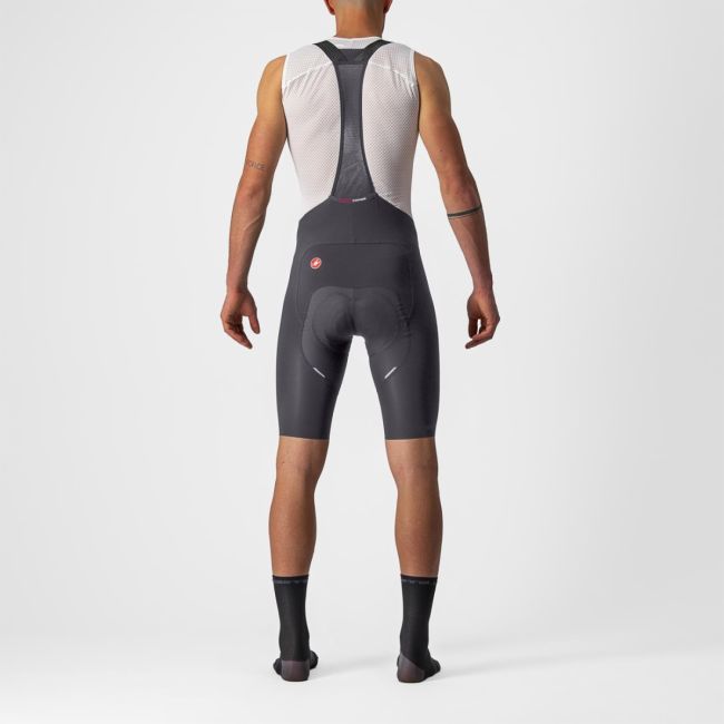 Castelli - Pantaloni ciclism scurti cu bretele  Free Aero RC bibshorts - gri antracit