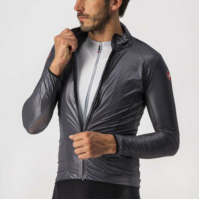 Castelli - jacheta ciclism vreme rece sau vant Aria Shell jacket - gri antracit