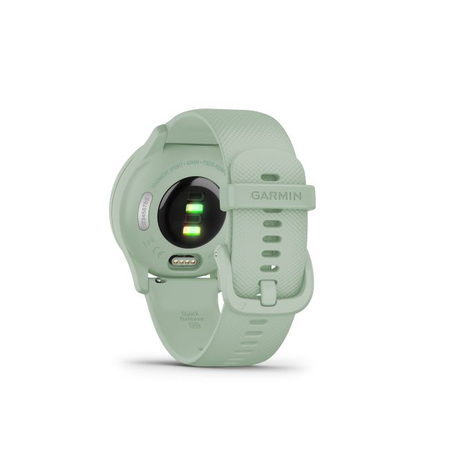 Garmin Vivomove Sport - carcasa verde mentă şi brăţară din silicon cu accente argintii