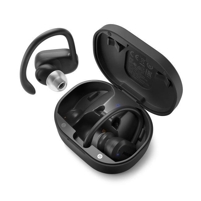 Philips Casti audio Sport seria 7000 in-aer TAA7306BK/00 Bluetooth cu senzor puls, curatare UV, protectie IP57 apa si praf autonomie 24 ore