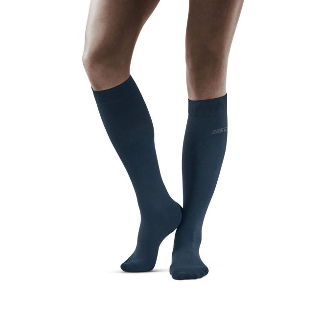 CEP - Sosete lungi compresie pentru femei Business Commuter Tall Compression women Socks - negru albastru