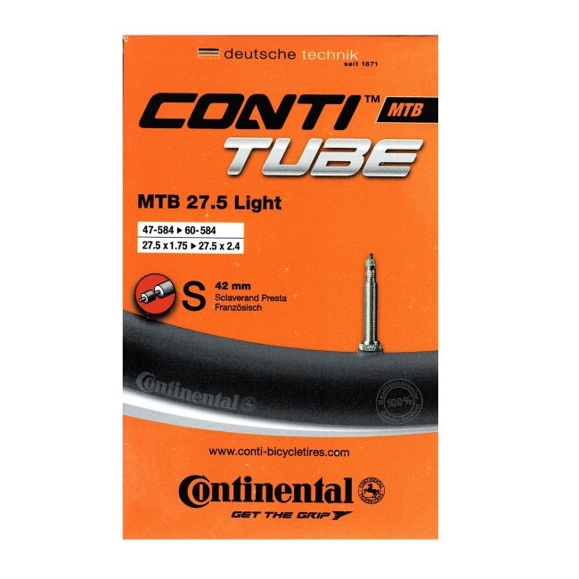 Continental - camera bicicleta 27.5&quot; MTB Light 27.5 - 27.5 x 1.75/2.4 - 47/60-584 - valva presta 42mm