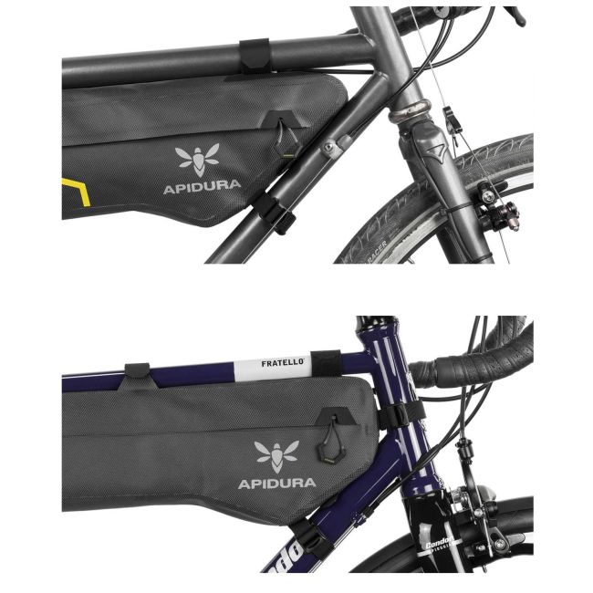 Apidura - geanta cadru bicicleta Expedition Frame Pack 3 litri (pentru cadru compact) - gri negru