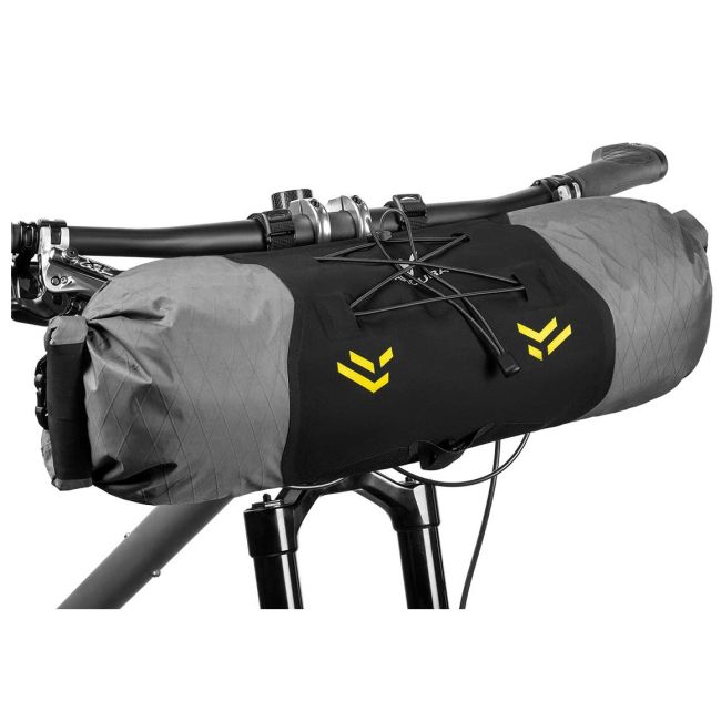 Apidura - geanta bicicleta cu prindere pe ghidon, Backcountry 2.0 Handlebar Pack 11 litri - gri negru galben