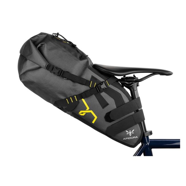 Apidura - geanta bicicleta cu prindere sub sa, Expedition Saddle Pack 17 litri - gri negru galben