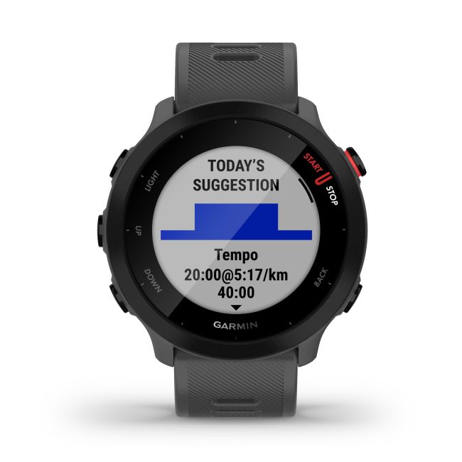 Garmin Forerunner 55 - ceas inteligent pentru alergare si bicicleta - gri