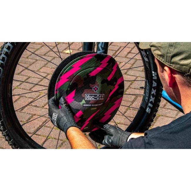 Muc-Off - Huse Disc frana Bicicleta Disc Brake Cover - vrede camo roz