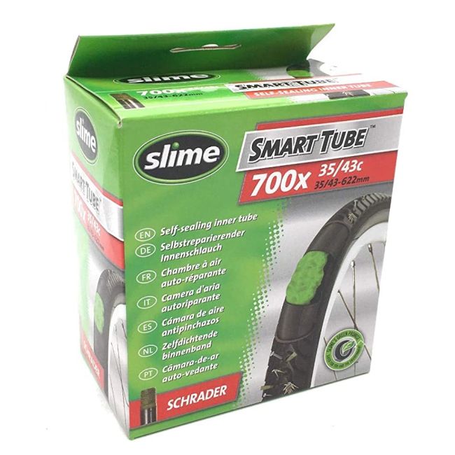 Slime - camera bicicleta 28&quot; cu solutie antipana - 28x1.35-&gt; 28x1.65 - 35-622-&gt;43-622 - valva schrader 48mm