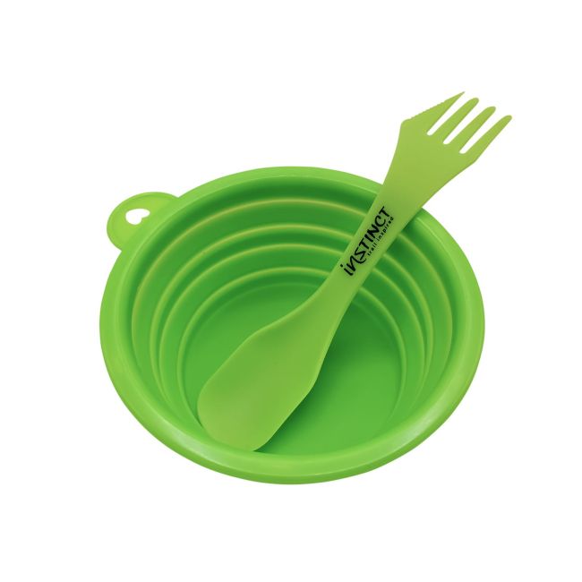 Instinct Set tacamuri Spork 3 in 1 - verde