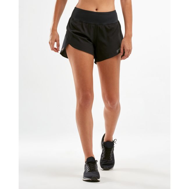 2XU - Pantaloni scurti de alergare pentru femei XVENT 4&quot; Short - negru gri