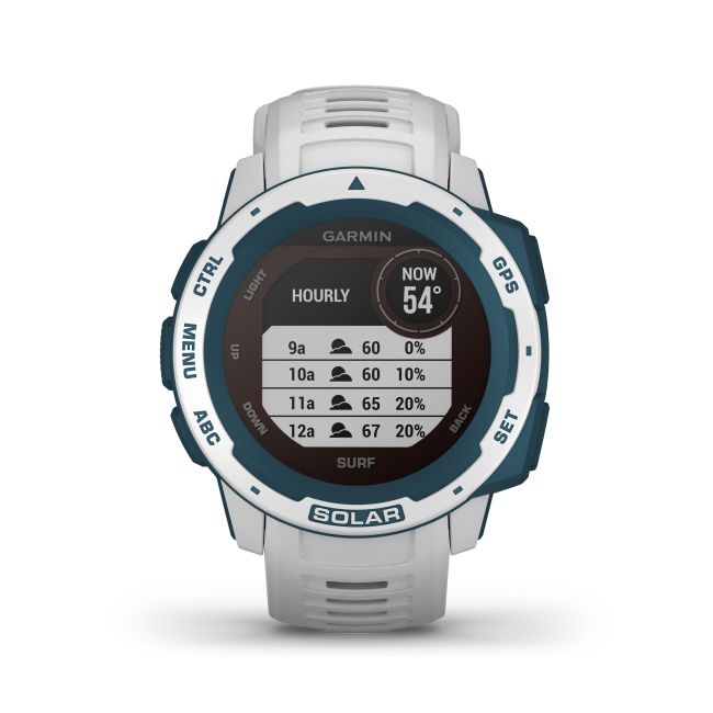 Garmin - Instinct Solar Surf edition - Cloudbreak - ceas inteligent cu GPS cu functii avansate pentru sport si incarcare solara