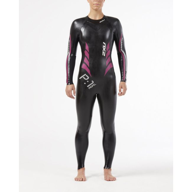 2XU - costum neopren P:1 Propel Wetsuit pentru femei - negru-roz