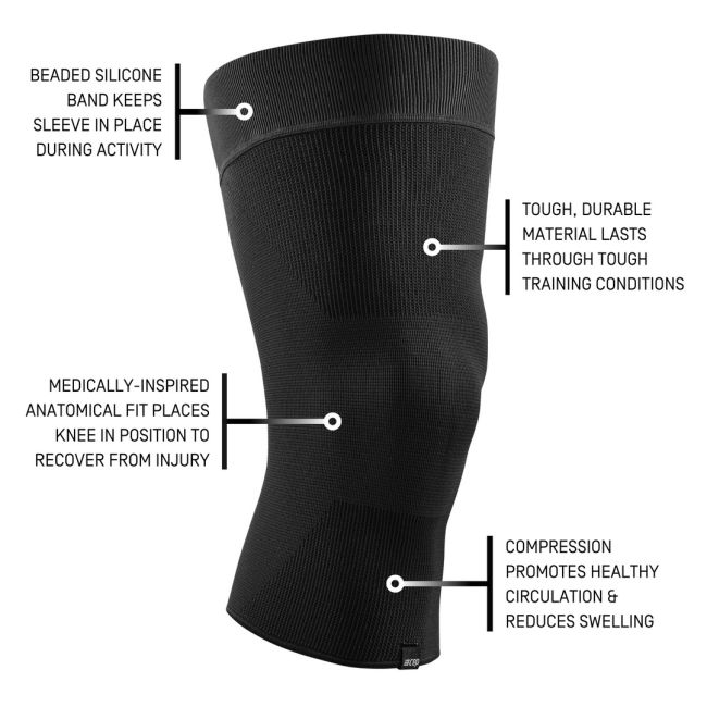 CEP - ortho genunchi - Mid Support Compression Knee Sleeve - Negru