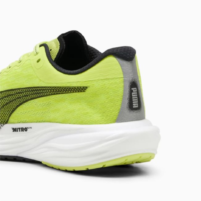 Puma - pantofi alergare pentru barbati Deviate Nitro 2 - verde fluo Lime Pow negru alb