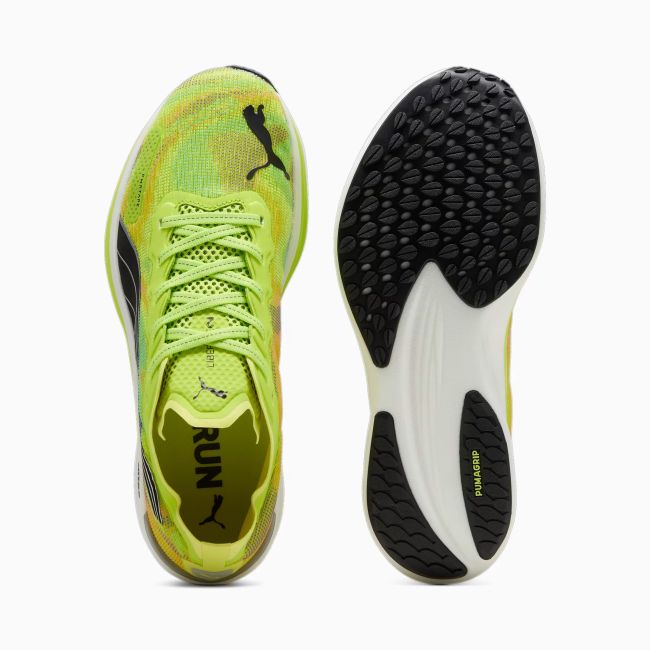 Puma - pantofi alergare pentru barbati Liberate NITRO 2 - Psychedelic Rush - verde fluo Lime Pow negru potocaliu