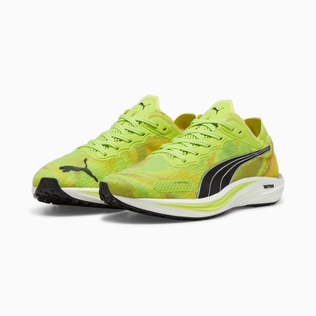 Puma - pantofi alergare pentru barbati Liberate NITRO 2 - Psychedelic Rush - verde fluo Lime Pow negru potocaliu