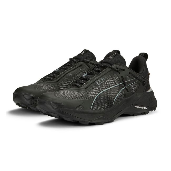 Puma - pantofi alergare trail pentru barbati Explore NITRO GTX - negri gri argintiu