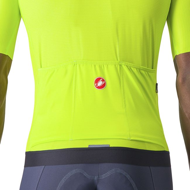 Castelli - tricou ciclism cu maneca scurta pentru barbati Espresso Jersey - galben lime electric