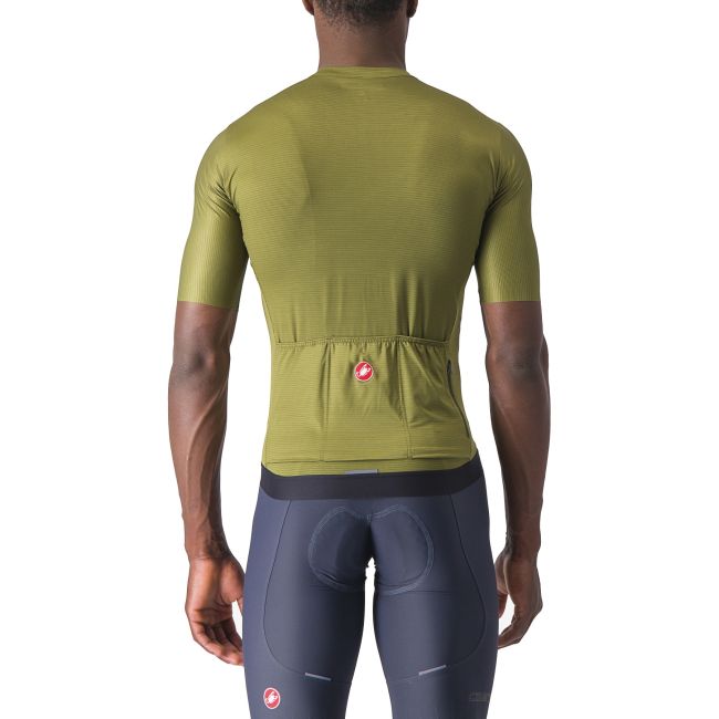 Castelli - tricou ciclism cu maneca scurta pentru barbati Espresso Jersey - verde inchis kaki