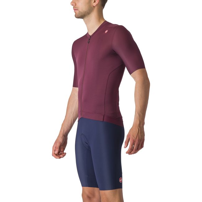 Castelli - tricou ciclism cu maneca scurta pentru barbati Espresso Jersey - visiniu bordo