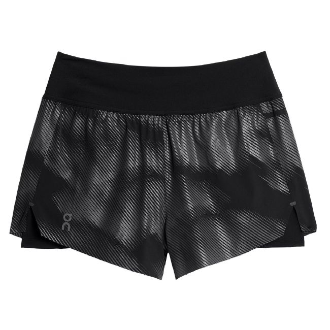 On - pantaloni scurti pentru femei Running W Shorts Lumos - negru reflectorizant