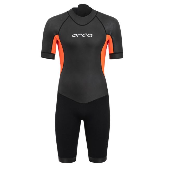 Orca - costum neopren ape deschise pentru barbati maneca scurta Vitalis OW Shorty - negru portocaliu