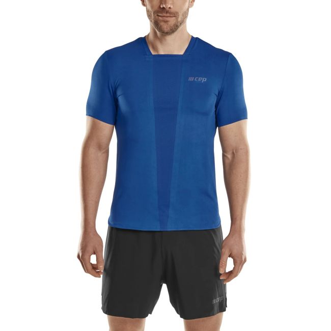 CEP - Tricou cu maneca scurta barbati The Run Shirt - albastru