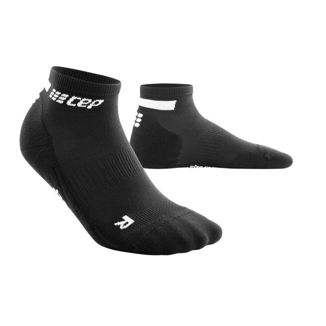 CEP - sosete compresie scurte barbati The Run Socks Low Cut - negru gri deschis