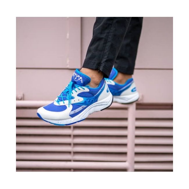 Saucony - pantofi sport casual pentru barbati Aya - alb albastru Tie Dye