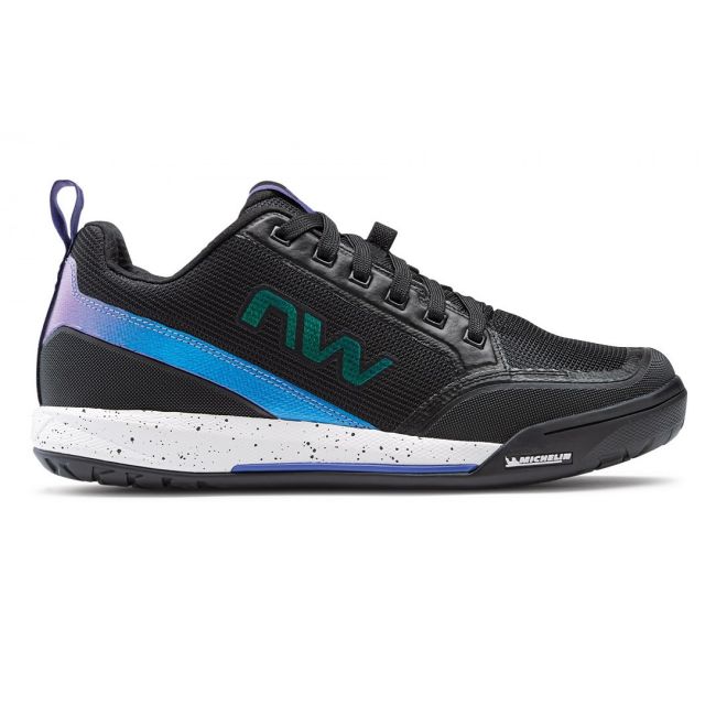 Northwave Clan 2 - pantofi ciclism pentru femei flat MTB AM - negru albastru opal alb