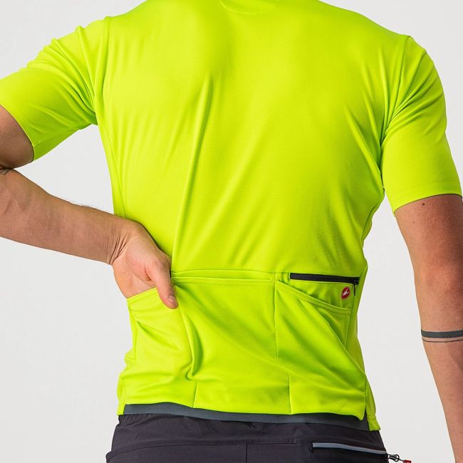 Castelli - tricou pentru ciclism cu maneca scurta Unlimited AllRoad - gallben fluo