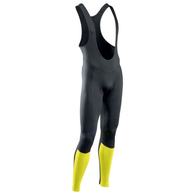 Northwave - pantaloni ciclism iarna Force 2 bibtight - negru-galben-fluo