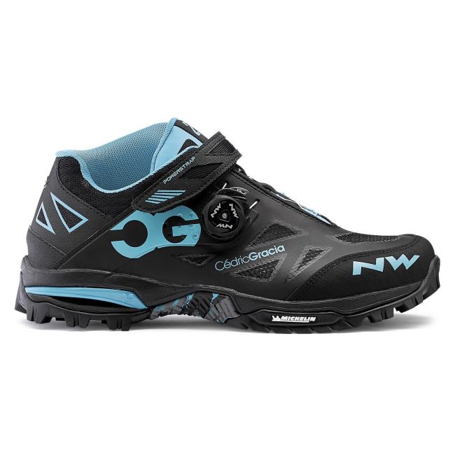 Northwave - pantofi ciclism MTB AM Enduro Mid - negru alb albastru aqua