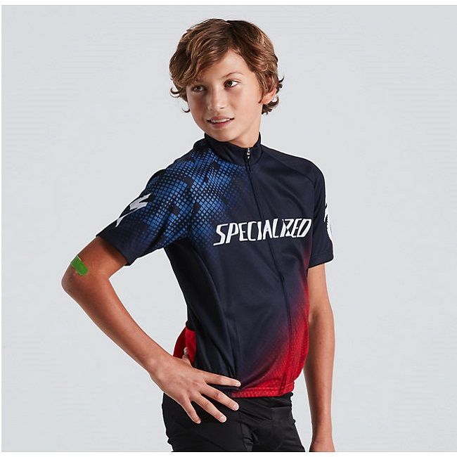 Specialized - tricou ciclism maneca scurta pentru copii, RBX Comp Youth SS jersey - bleumarin rosu