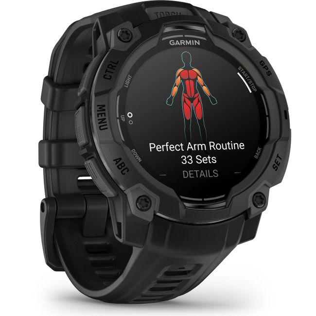 Garmin INSTINCT 3 - 45 mm AMOLED negru - smartwatch robust cu GPS