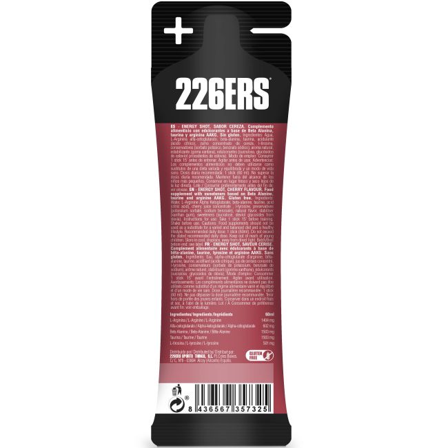 226ers - shot energie - Energy Shot Stick - no caff - cherry zero - 60ml