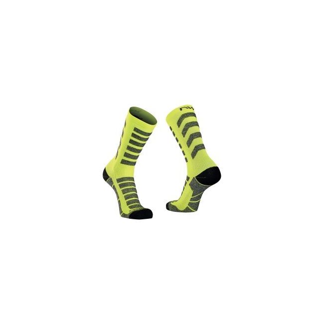 Northwave - sosete ciclism iarnă Husky Ceramic - negru-galben-fluo