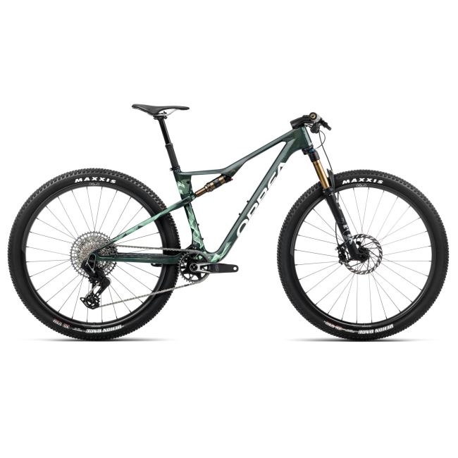 Orbea Oiz M-TEAM AXS 2025 - bicicleta MTB full suspension XC 29&quot; - verde Oft Forest Green-Green Mint (Gloss)