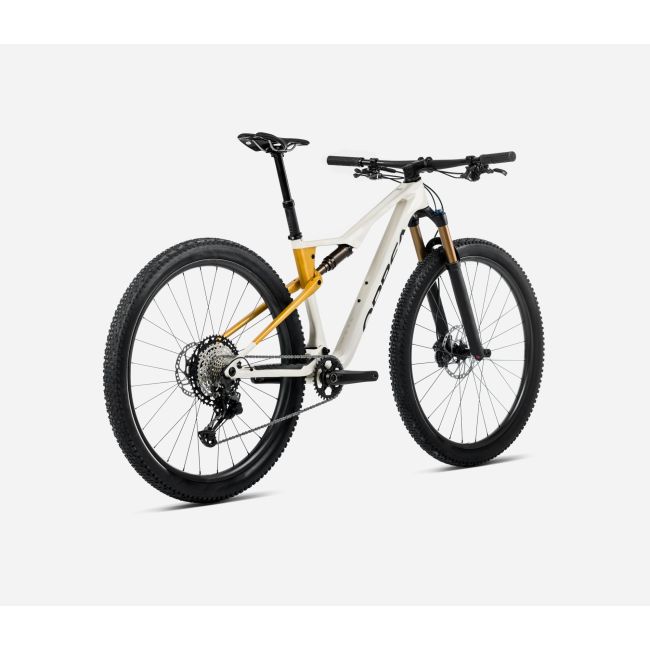 Orbea Oiz M10 AXS 2025 - bicicleta MTB full suspension XC 29&quot; - alb Ivory White (Gloss) - Bumblebee Yellow (Matt)