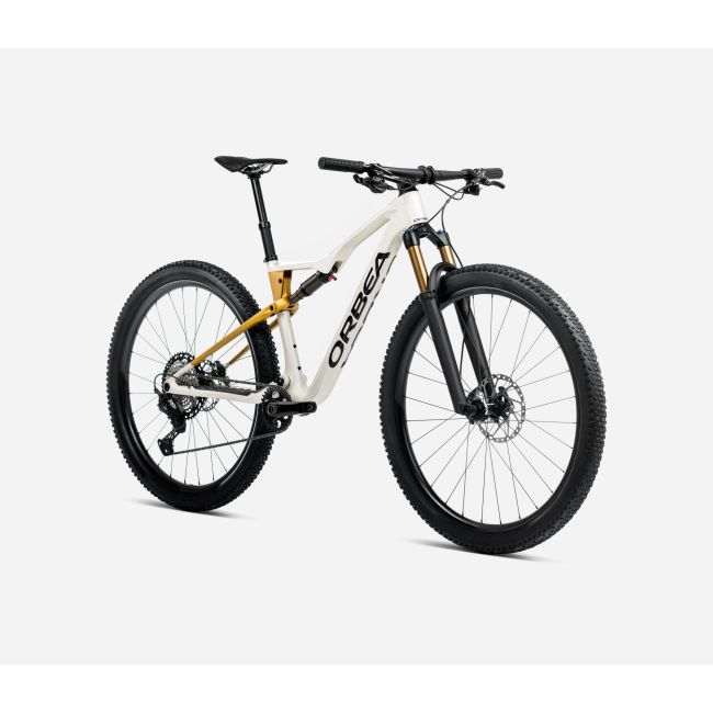 Orbea Oiz M10 AXS 2025 - bicicleta MTB full suspension XC 29&quot; - alb Ivory White (Gloss) - Bumblebee Yellow (Matt)