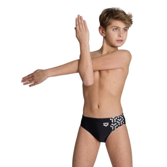 Arena - costum inot baieti - slip - Kikko Swim Brief - Black | White