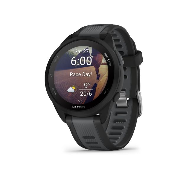 Garmin - Forerunner 165 Music ceas multisport cu GPS AMOLED - negru - gri Slate Grey