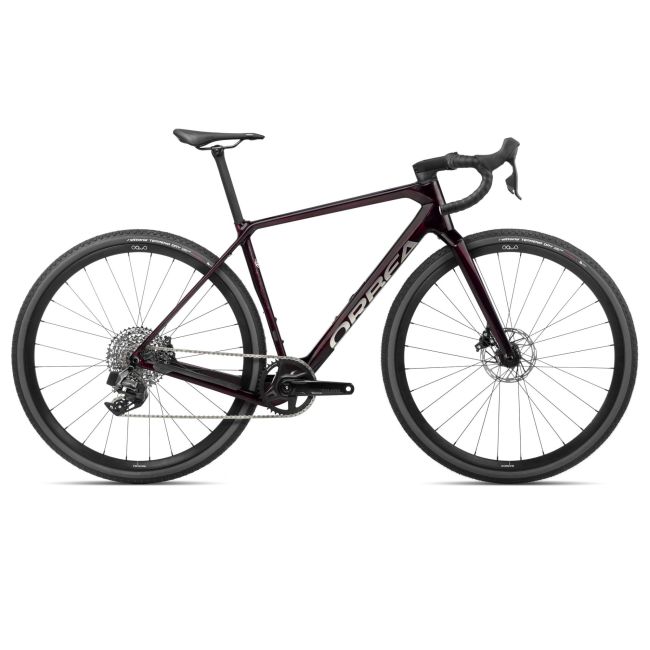 Orbea Terra M31eTEAM 1X - bicicleta gravel - rosu Wine Red Carbon View