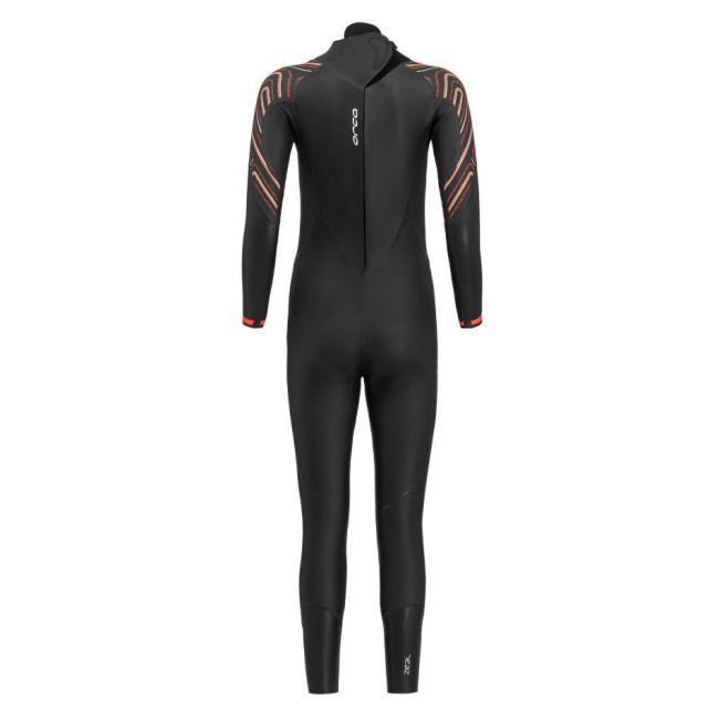 Orca - costum neopren ape deschise pentru copii Junior OpenWater Zeal Squad wetsuit - negru dungi portocalii